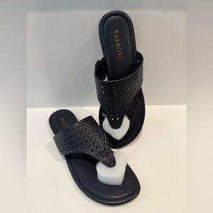 Talbots Navy Perforated Sandals